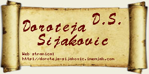 Doroteja Šijaković vizit kartica